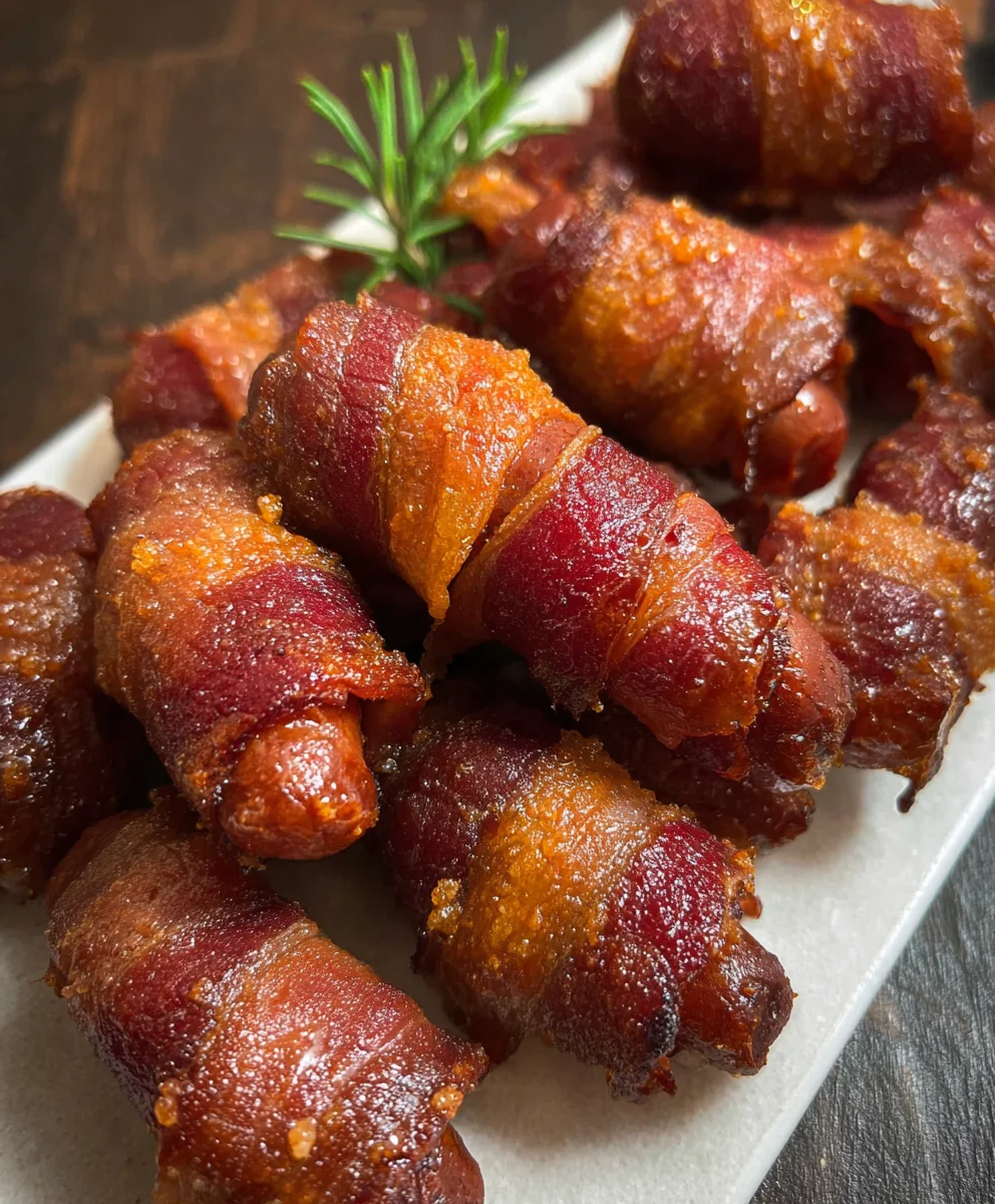 Beef Beef Bacon Wrapped Little Smokies - Easy Appetizer