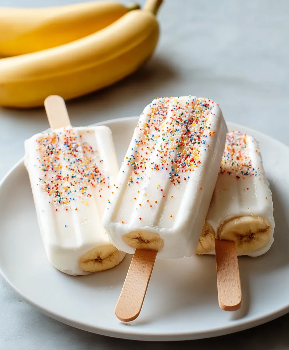 Frozen Banana Yogurt Pops- Easy Healthy Treat
