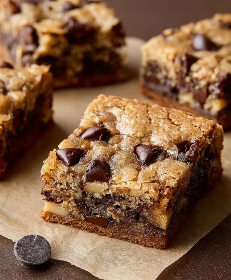 Banana Chocolate Chip Cookie Bars-Easy Dessert