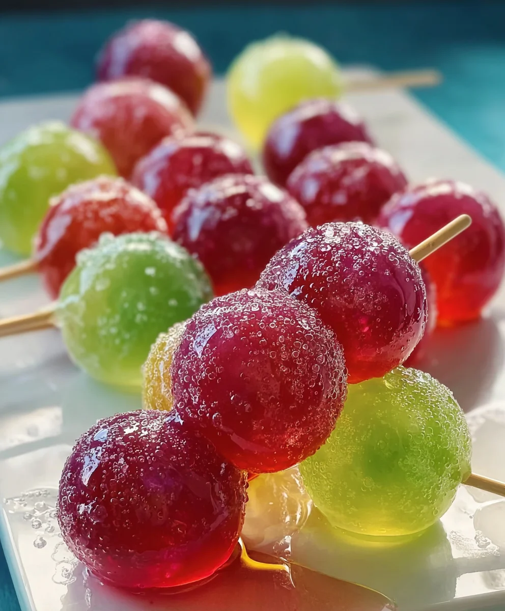 Easy Frozen Candy Grapes with Jello Delight