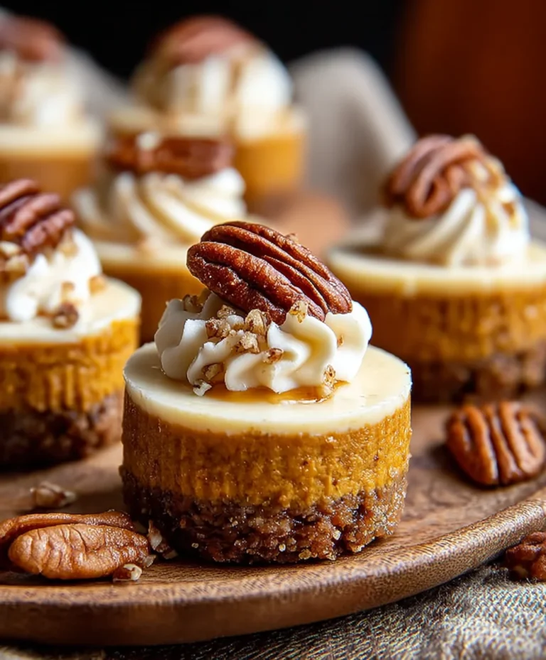 Pumpkin Pecan Mini Cheesecakes-Easy Fall Treat