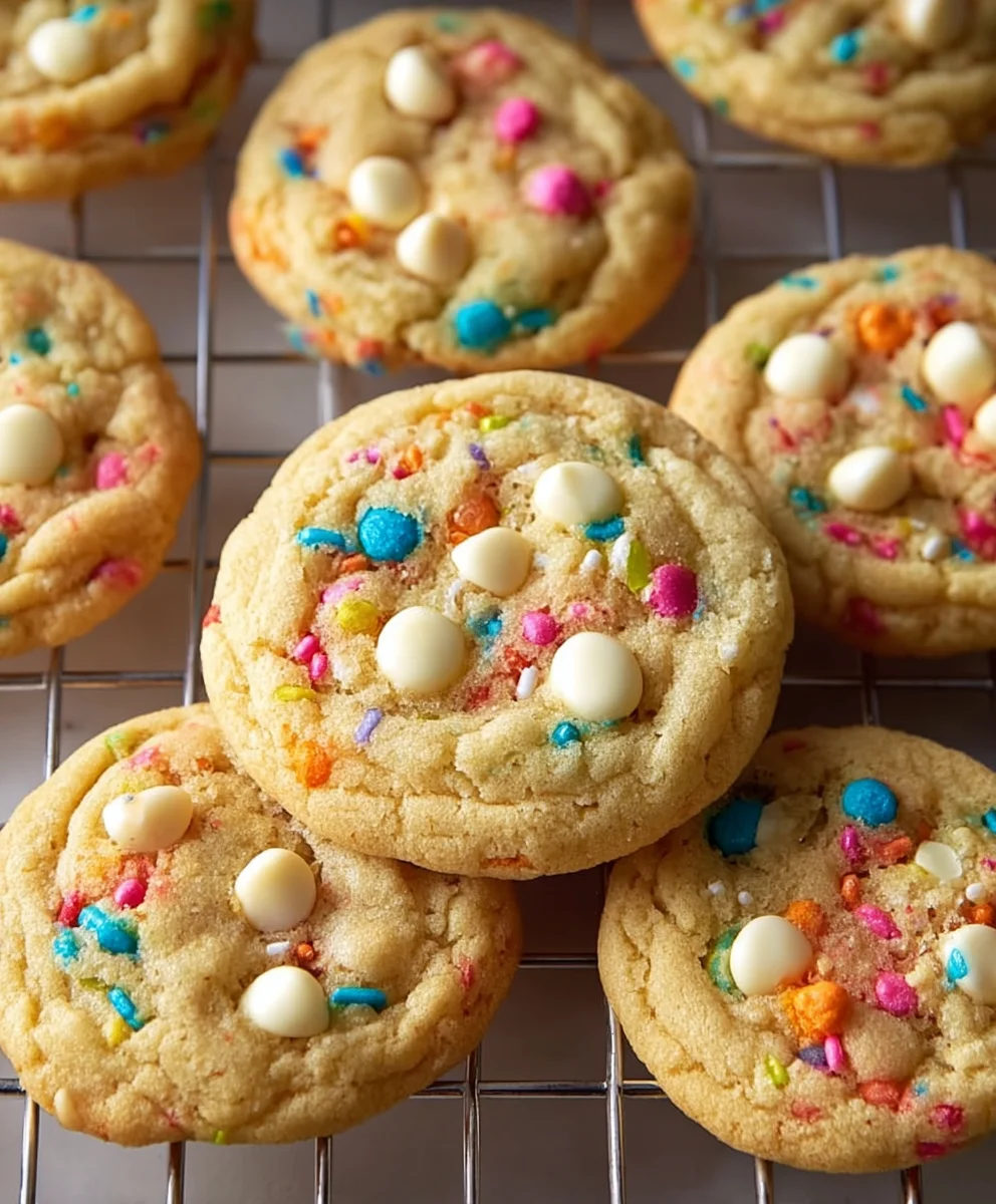 White Chocolate Confetti Cookies-Festive & Easy Recipe
