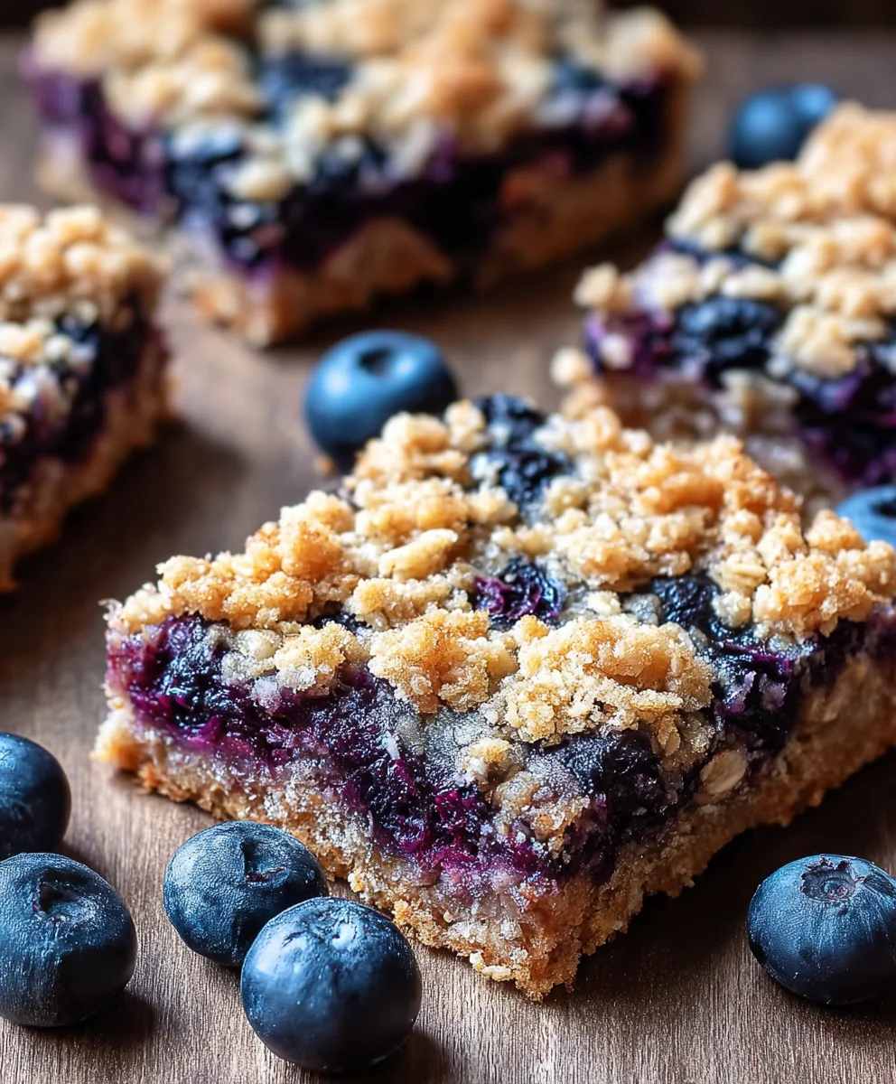 Healthy Blueberry Oatmeal Crum extractble Bars