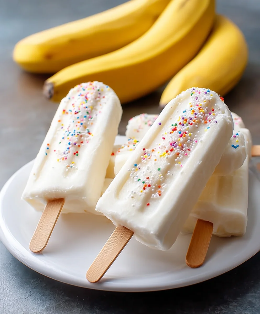 Frozen Banana Yogurt Pops- Easy Healthy Treat