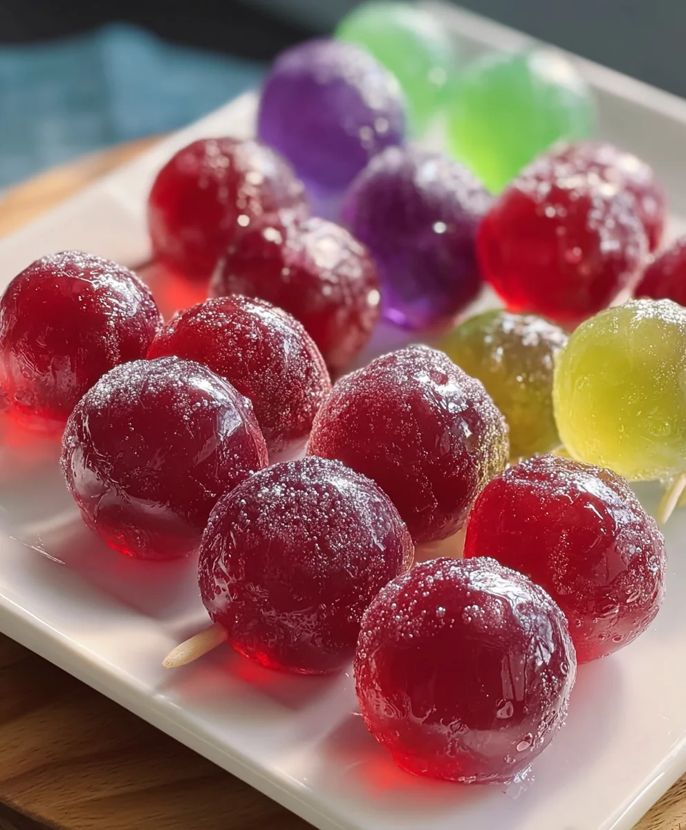 Easy Frozen Candy Grapes with Jello Delight