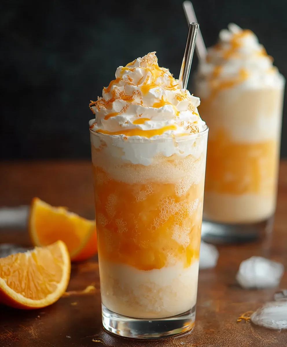 Creamsicle Dirty Soda-Creamy Orange Soda Drink Recipe