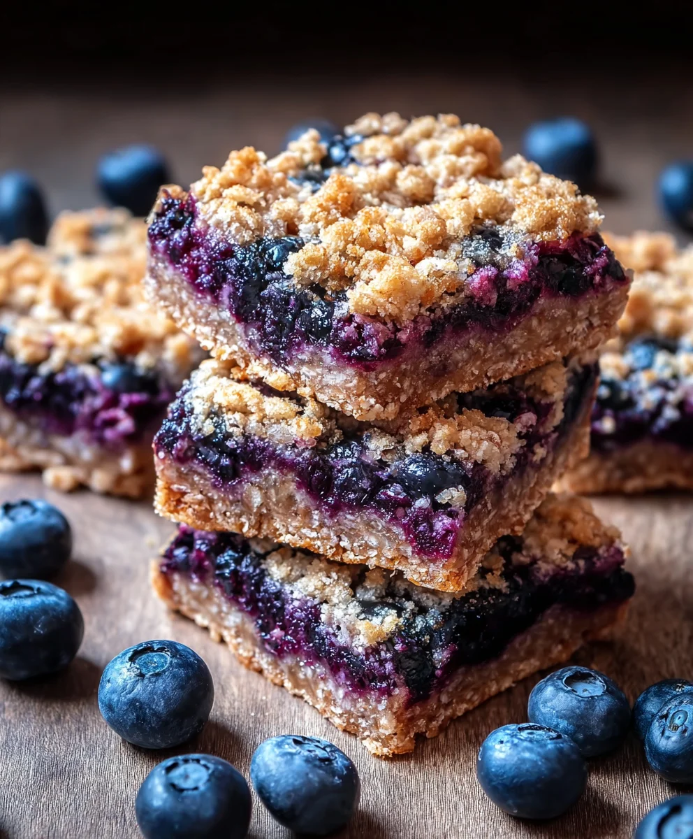 Healthy Blueberry Oatmeal Crum extractble Bars