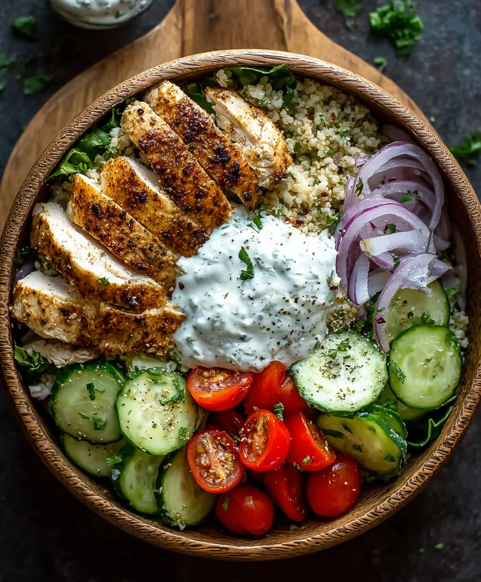 Greek Chicken Gyro Bowl Recipe - Easy Weeknight Meal