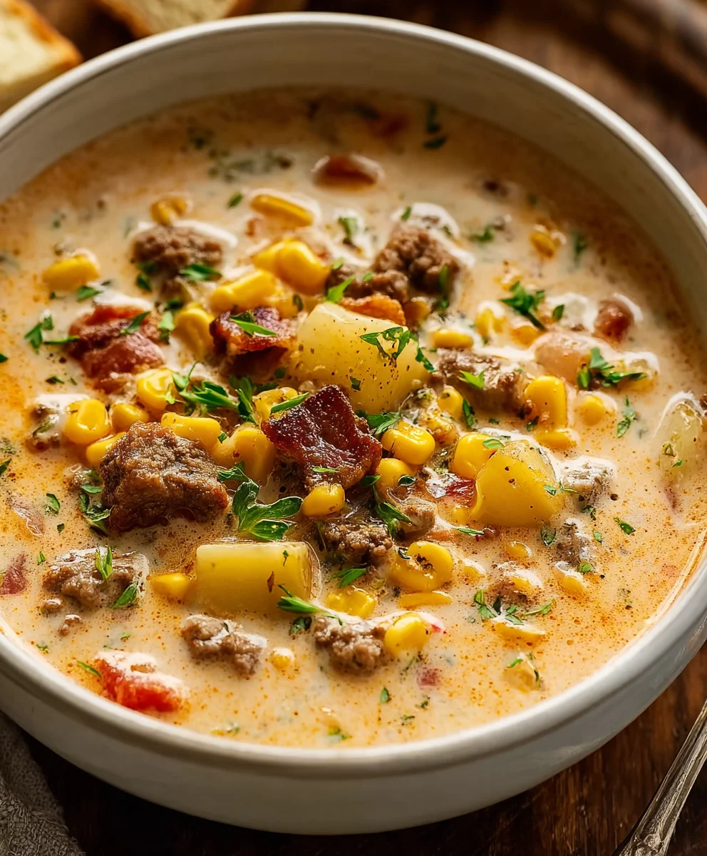 Creamy Cowboy Soup - Hearty Beef Flavor