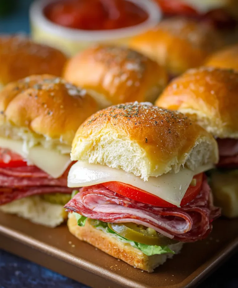 Spicy Beef Italian Sub Sliders-Easy Appetizer