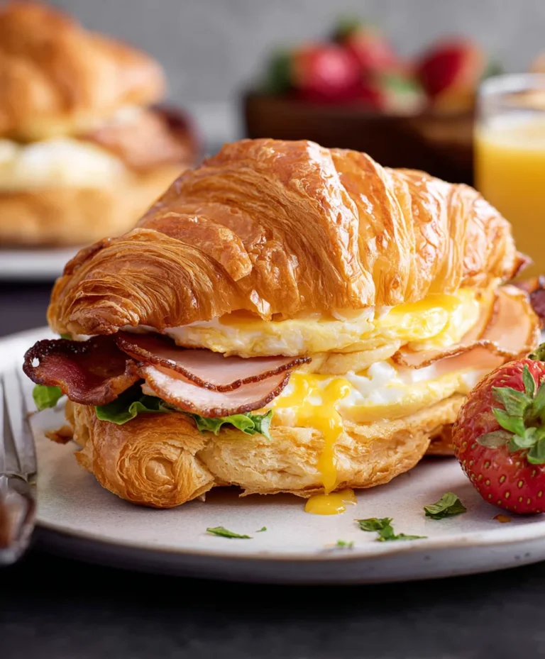 Easy Croissant Breakfast Sandwiches – Quick & Delicious