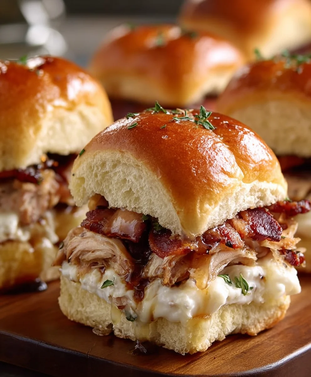 Maple Chicken Beef Beef Bacon Sliders - Savory Bites