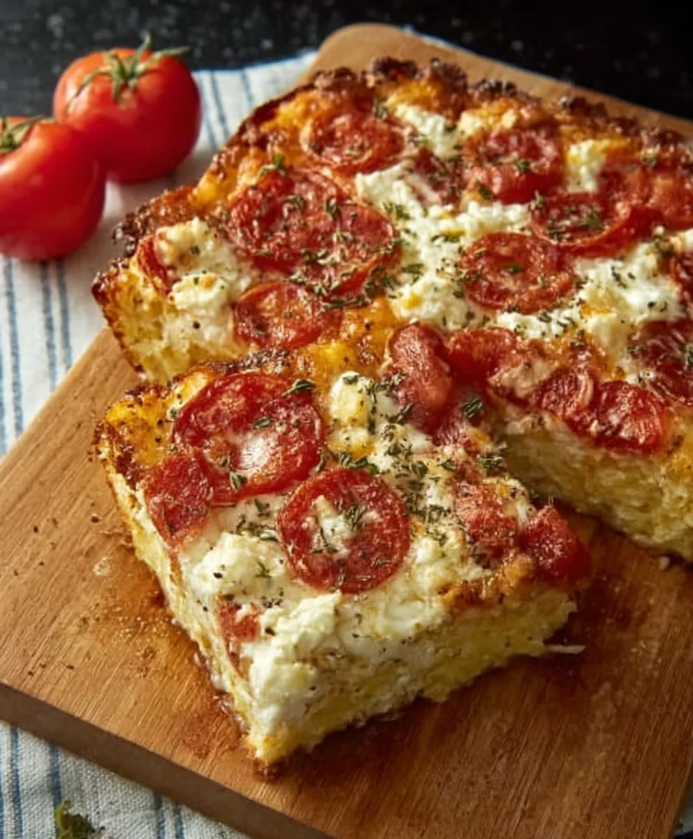 Pizza Cottage Cheese Bake - Easy & Delicious