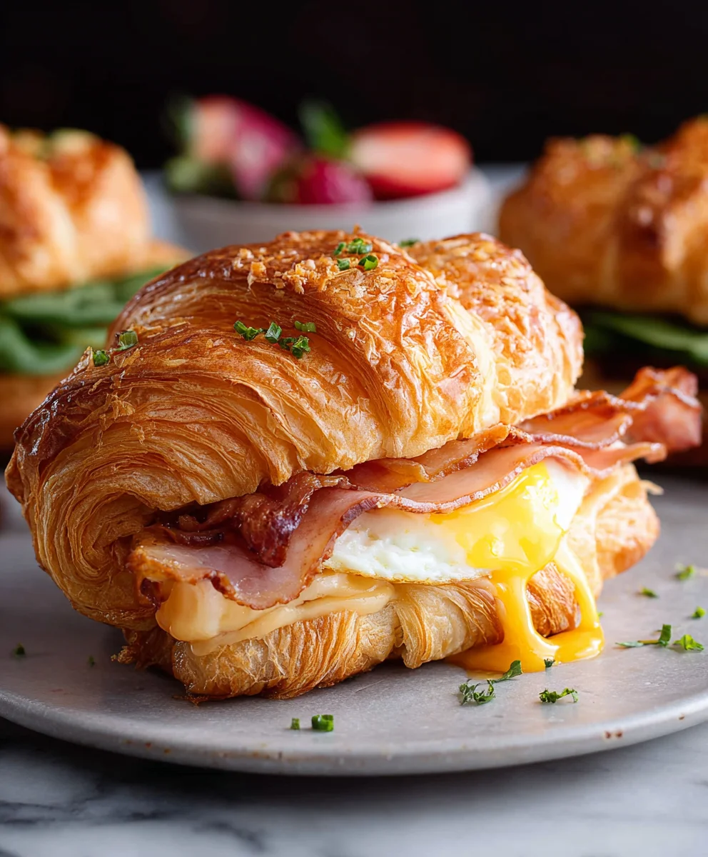 Easy Croissant Breakfast Sandwiches - Quick & Delicious