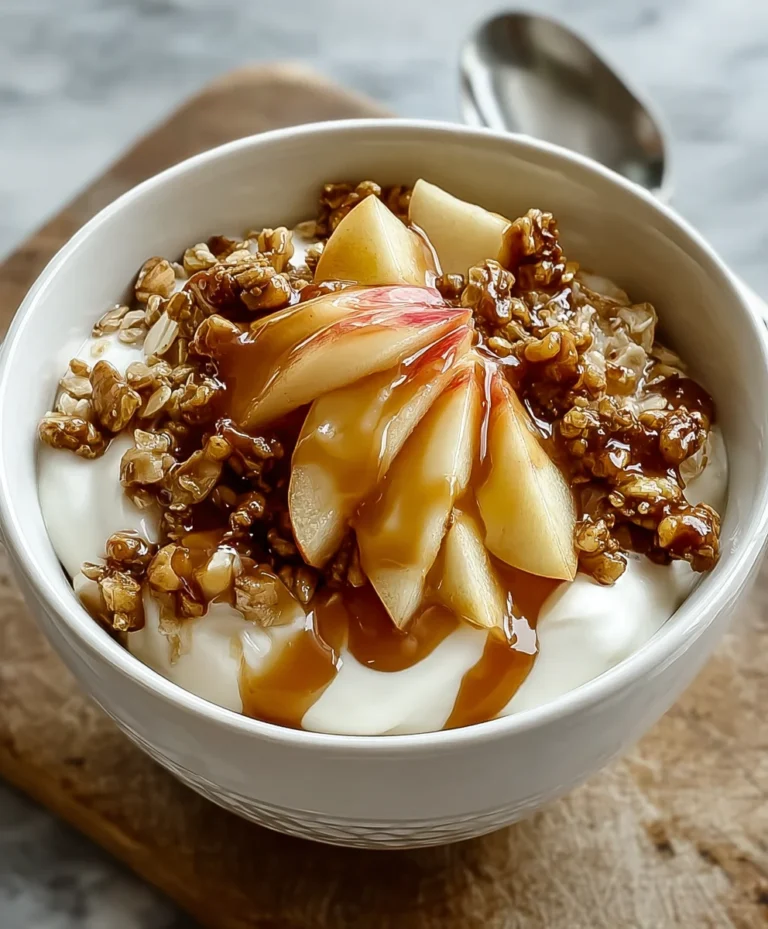 Caramel Apple Pie Yogurt Bowl Recipe-Easy Delicious Treat
