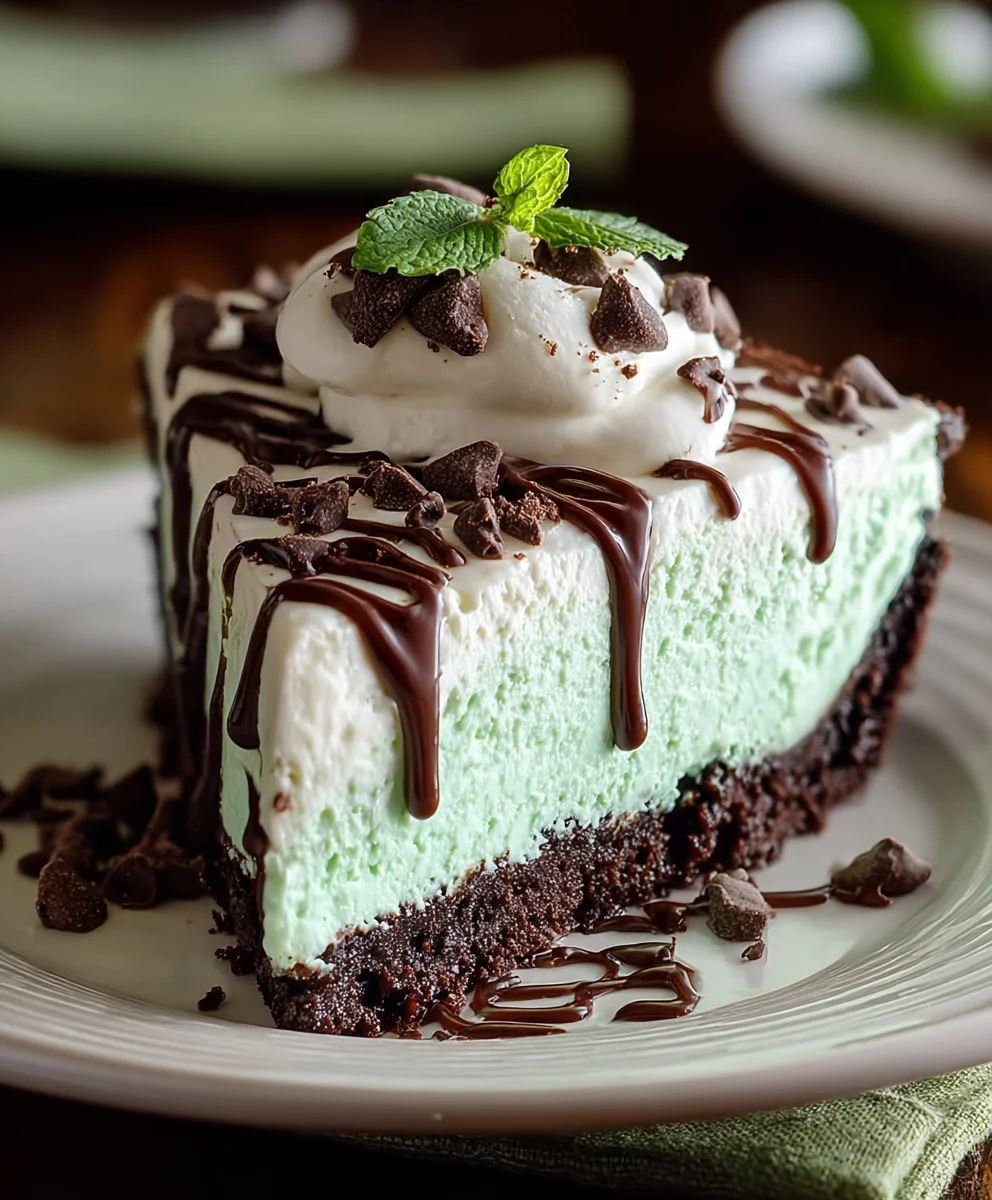 No-Bake Mint Chocolate Chip Cheesecake - Easy & Delicious