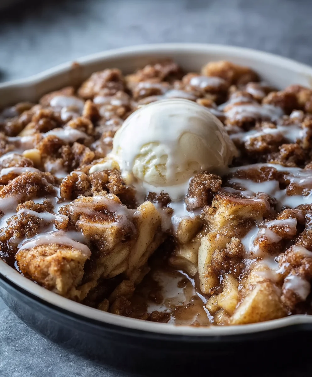 Apple Crisp Cinnamon Roll Casserole Recipe