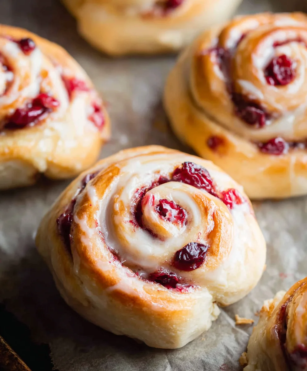 Orange Cranberry Sweet Rolls-Festive Holiday Treat
