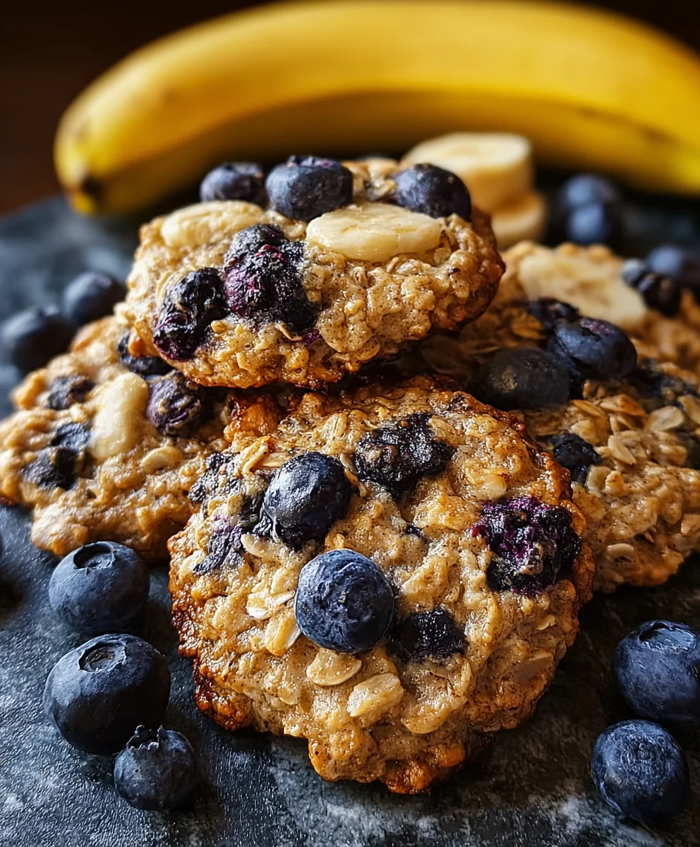 Banana Blueberry Breakfast Cookies-Quick Healthy Treat