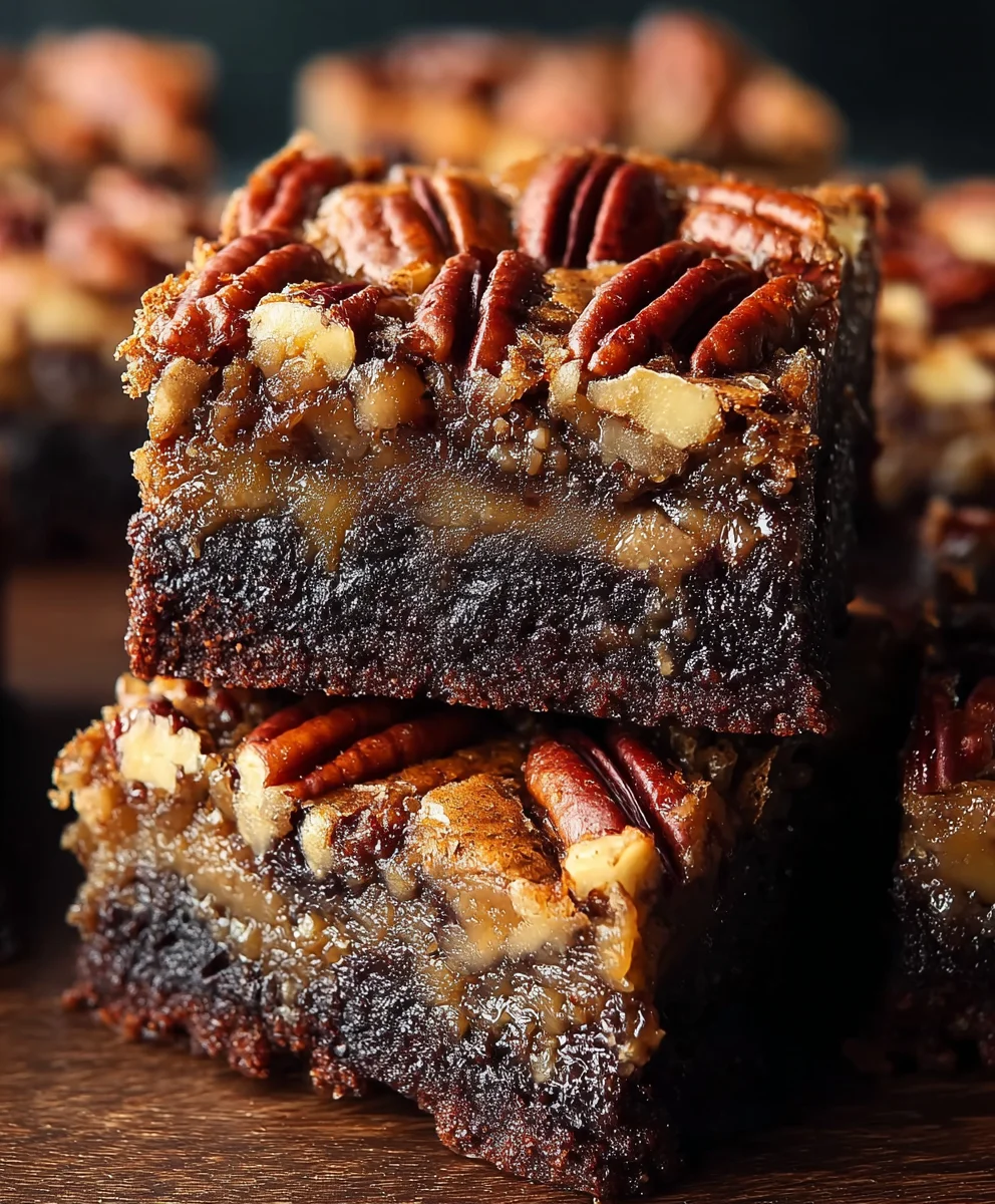 Decadent Pecan Pie Brownies-Easy Recipe
