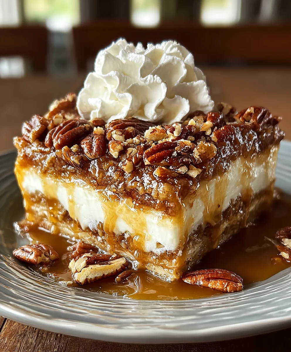 Decadent Pecan Pie Lasagna Delight-Sweet Dessert