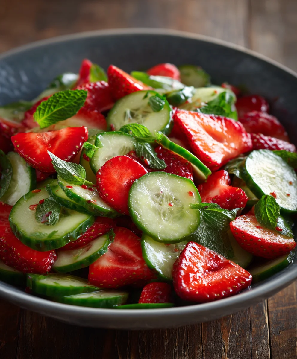 Refreshing Cucumber Strawberry Salad - Easy Summer Recipe