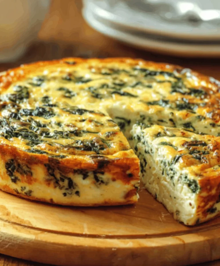Healthy Spinach Cottage Cheese Crustless Quiche