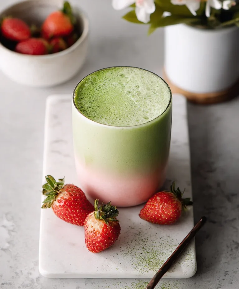 Strawberry Matcha Latte Recipe- Refreshing & Delicious