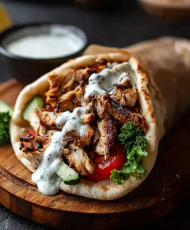 Chicken Shawarma with Garlic Sauce Recipe (Easy & Delicious)