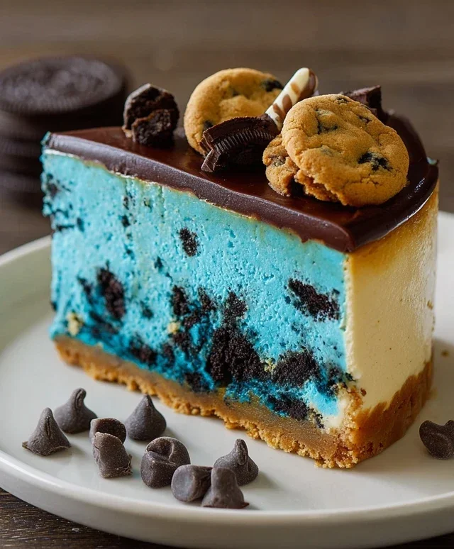 Cookie Monster Cheesecake