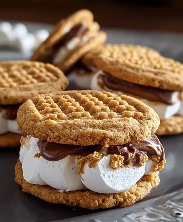 Peanut Butter S'mores Sandwich Cookies