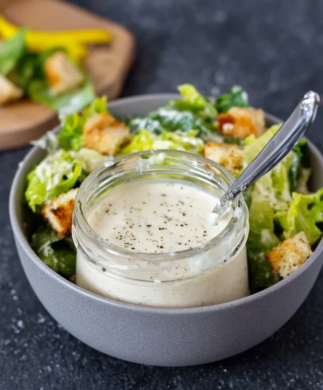 Homemade Creamy Caesar Salad Dressing