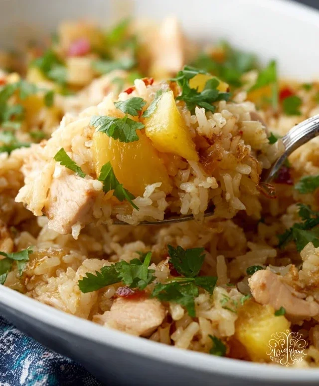 Aloha Pineapple Chicken Rice Casserole