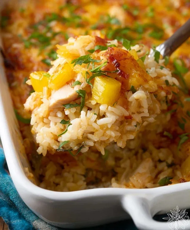 Aloha Pineapple Chicken Rice Casserole