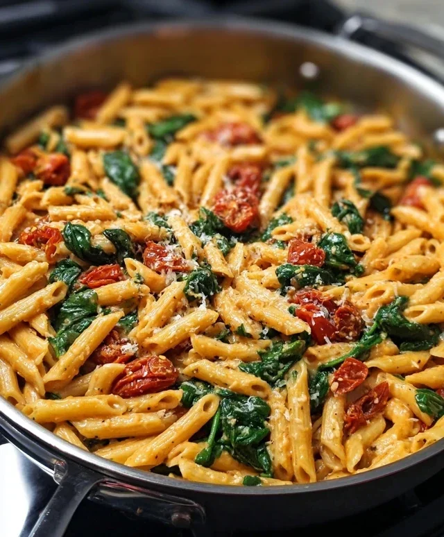 One-Pot Spinach Tomato Pasta