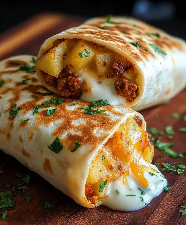 Cheesy Potato Burritos