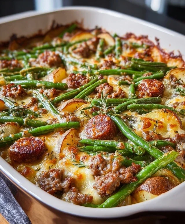 Sausage Green Bean Potato Casserole