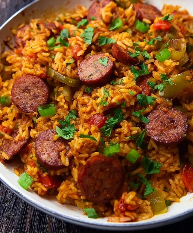 Cajun Sausage and Rice Skillet