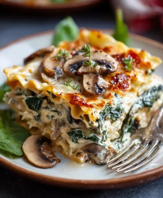 Mushroom And Spinach Lasagna Recipe