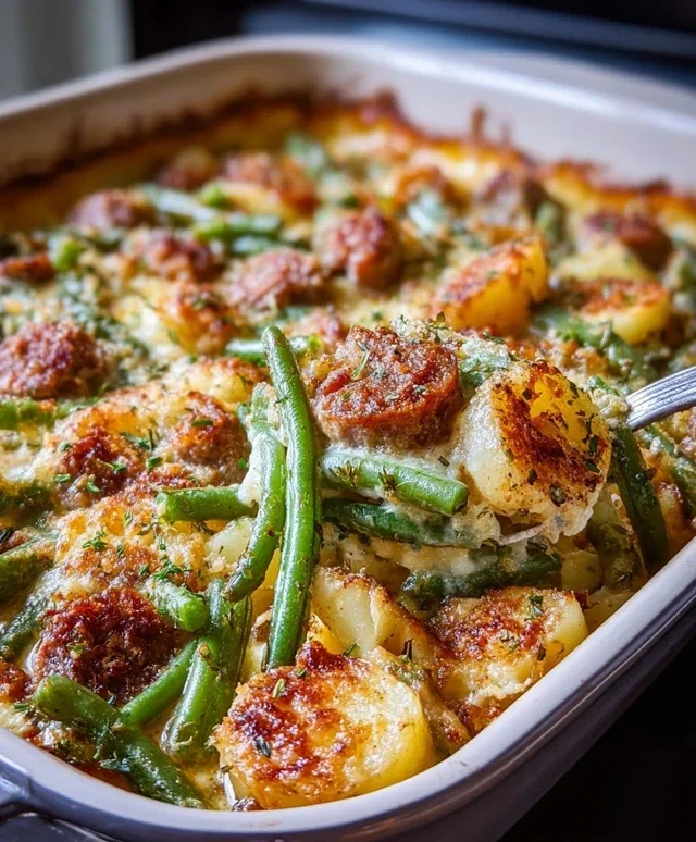 Sausage Green Bean Potato Casserole
