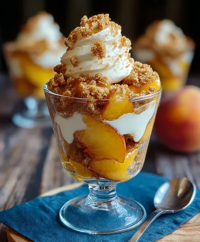 Classic Peach Cobbler Parfait