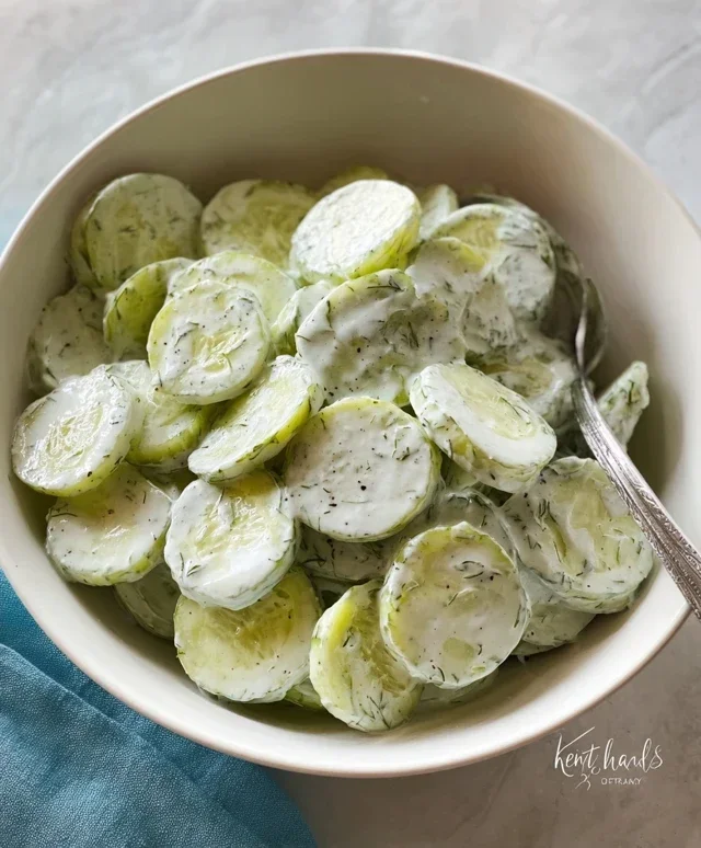 Creamy Cucumber Salad With Greek Yogurt Dressing