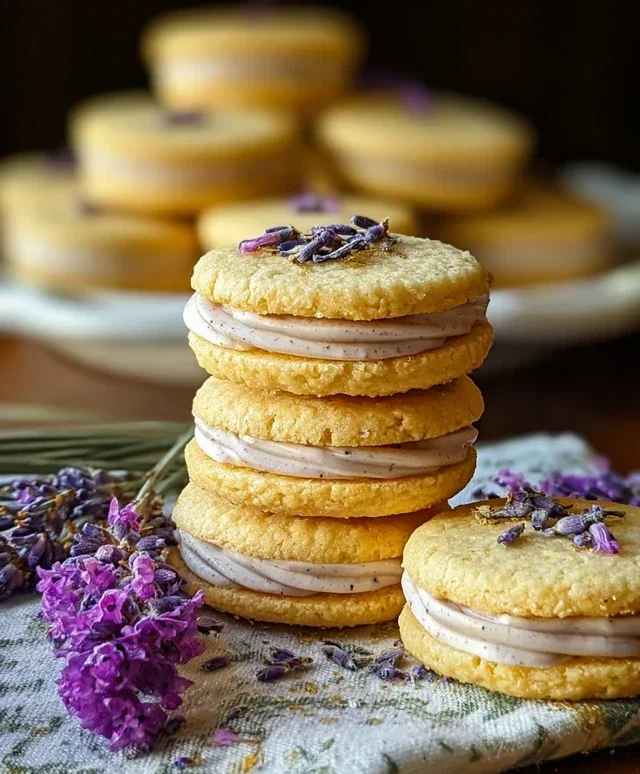 Lemon Lavender Sandwich Cookies