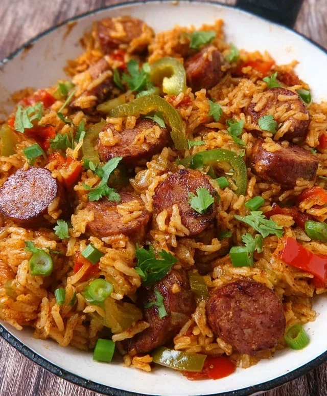 Cajun Sausage and Rice Skillet