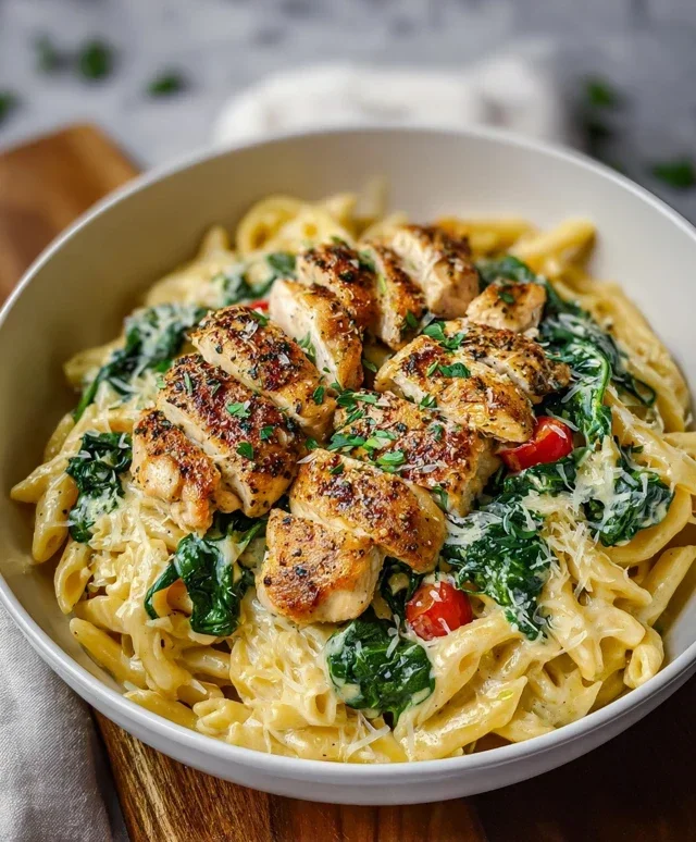 Healthy Garlic Parmesan Chicken Pasta