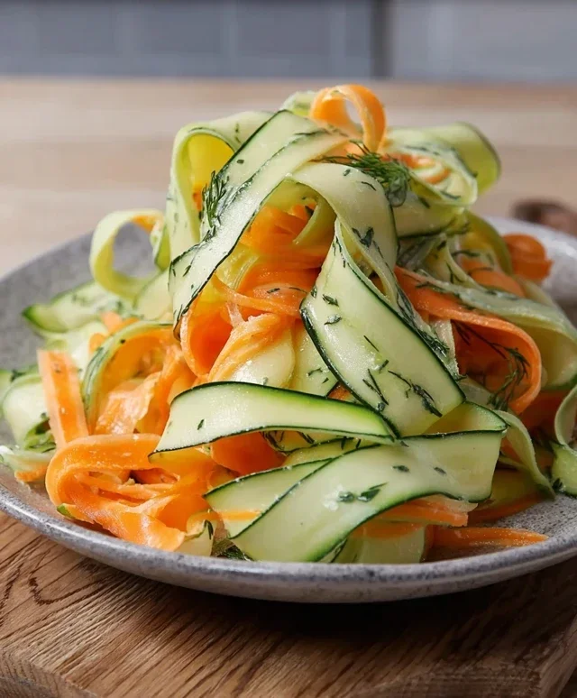 Carrot and Cucumber Ribbon Salad