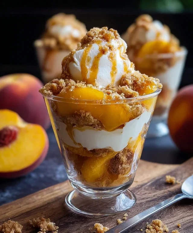 Classic Peach Cobbler Parfait