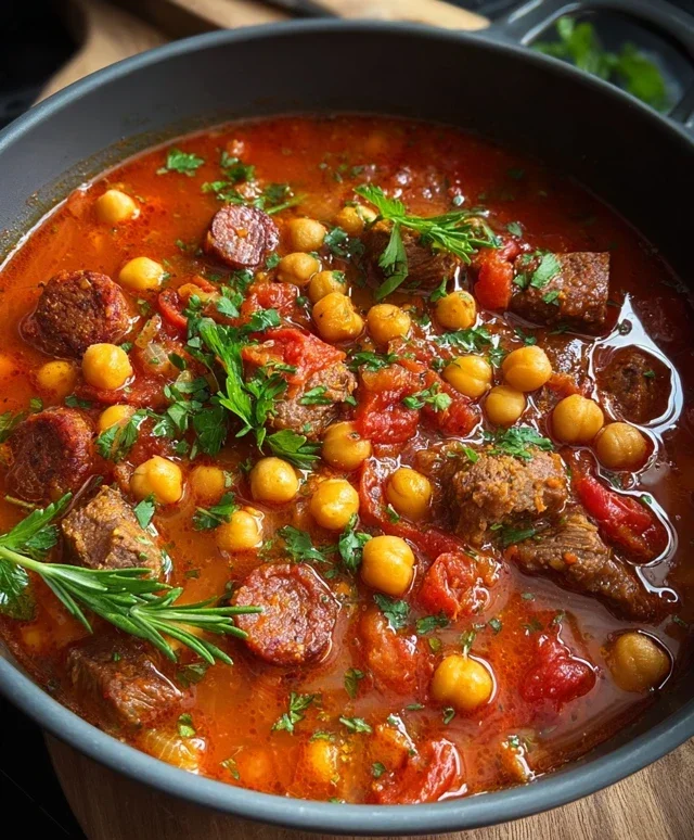 Beef Beef Chorizo Chickpea Stew