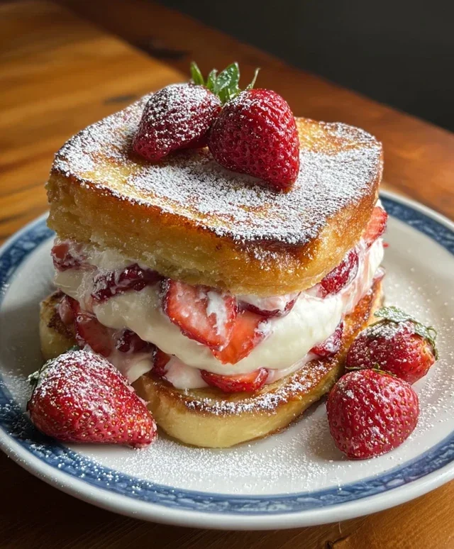 Strawberry Cream Cheese Stuffed French Toast