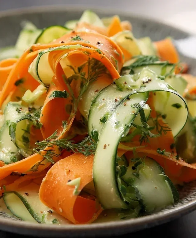 Carrot and Cucumber Ribbon Salad